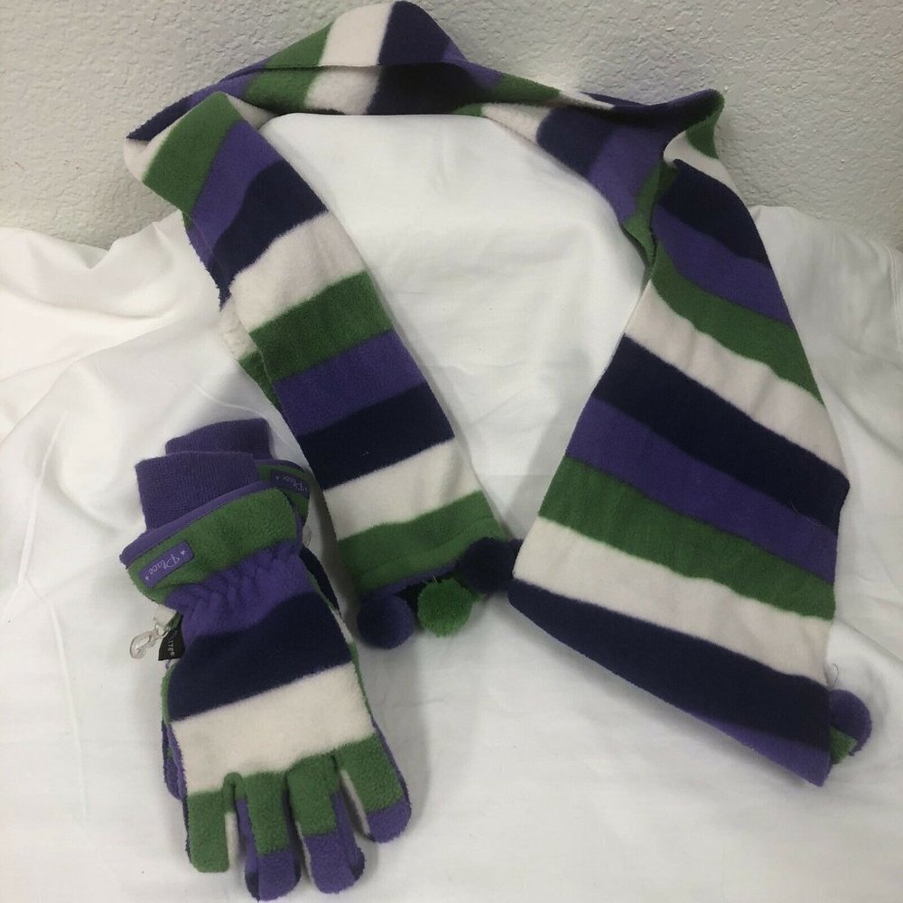 Girls Childrens Place Scarf and Gloves Bundle OS